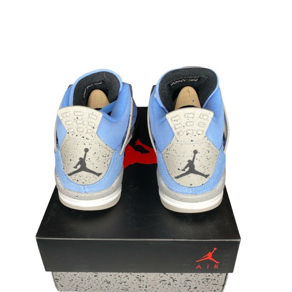 Nike Air Jordan 4 Retro University Blue UNC GS Size 5Y / 6.5W DS - Picture 3 of 4